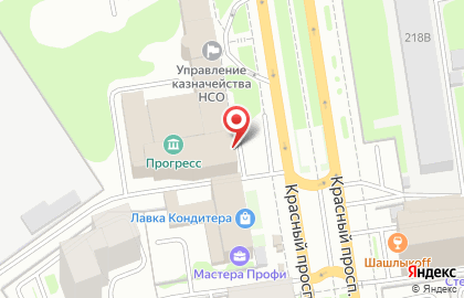 Санкт-Петербургский институт внешнеэкономических связей, экономики и права в Новосибирске на карте