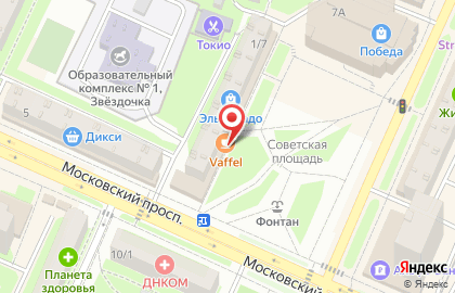 Магазин бытовой техники и электроники Эльдорадо на Советской площади в Пушкино на карте