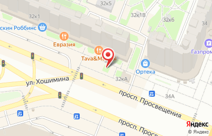 Продуктовый магазин на проспекте Просвещения, 32г на карте