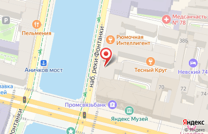 Стриптиз-клуб DELIGHT на наб. реки Фонтанки, д. 40 на карте