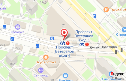 Банкомат Банк Санкт-Петербург на бульваре Новаторов, 71б на карте