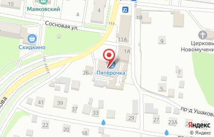 Продовольственный магазин Заречье в Железнодорожном районе на карте