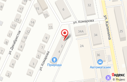 Косметологический кабинет на Комарова, 4 на карте