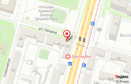 Продуктовый магазин в Индустриальном районе на карте