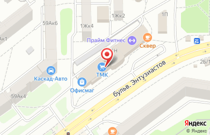 Агентство недвижимости Союз застройщиков на бульваре Энтузиастов на карте