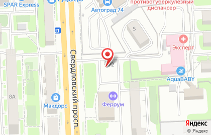 Шиномонтажный сервис Pro_ШИНА на Свердловском тракте на карте