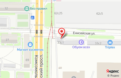 Банкомат Томскпромстройбанк на Енисейской улице, 33 стр 1 на карте