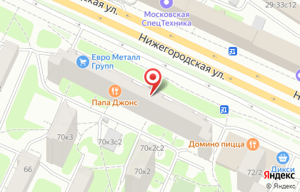 Виноград на Нижегородской улице на карте