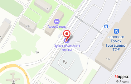 Автостоянка Аэропорт ТОМСК на карте