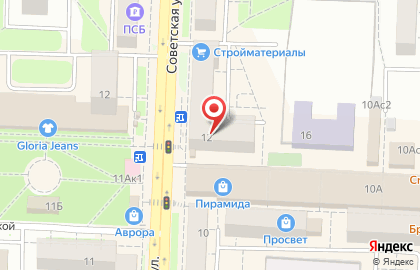 ОАО АКБ Балтика на Советской улице на карте