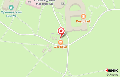 Киоск по продаже пышек на Крестовском острове на карте