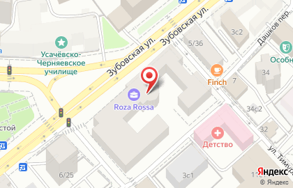 Эстас на Зубовской улице на карте
