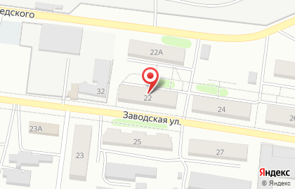 Супермаркет Пятёрочка на Заводской улице на карте