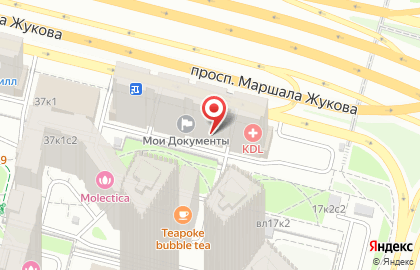 Зоомагазин и ветеринарная аптека Марквет на проспекте Маршала Жукова на карте