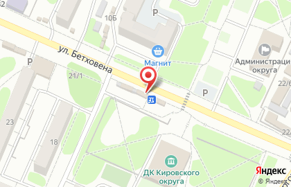 Оператор связи МТС на улице Бетховена на карте