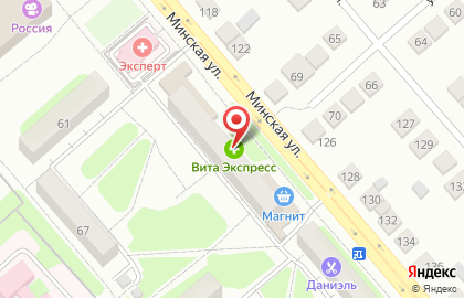 Магазин косметики и бытовой химии Магнит Косметик на Минской улице на карте