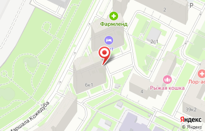 Феникс на улице Маршала Кожедуба на карте