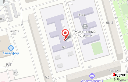 Школа №878 с дошкольным отделением на Домодедовской улице на карте