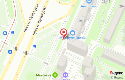 Киоск по продаже фруктов и овощей на проспекте Просвещения на карте