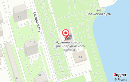 Администрация Красноармейского района Волгограда в Тракторозаводском районе на карте