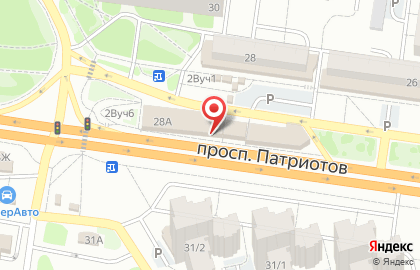 Магазин автозапчастей Старт на проспекте Патриотов на карте