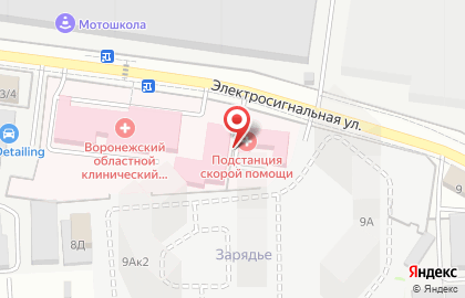 Скорая медицинская помощь в Воронеже на карте