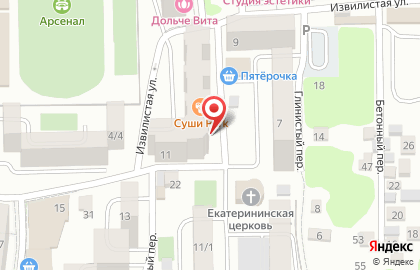 Магазин алкогольных напитков Красное & Белое на Извилистой улице на карте