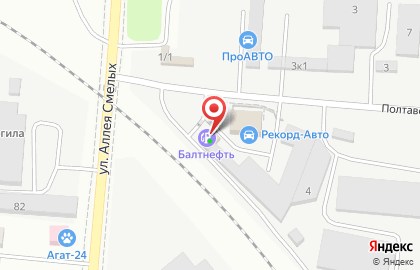 АЗС Балтнефть на Полтавской улице на карте