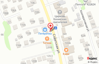 Продуктовый магазин Новинка на Советской улице на карте