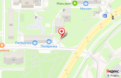 Киоск по продаже фруктов и овощей в Липецке на карте