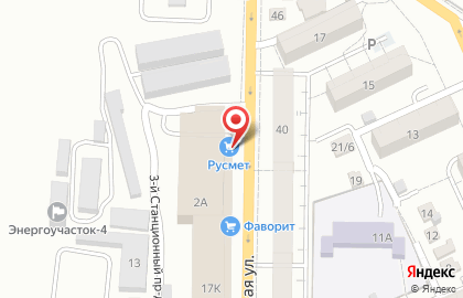 Торговая компания Русмет в Октябрьском районе на карте