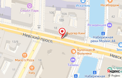 Кофейня Шоколадница на Невском проспекте на карте