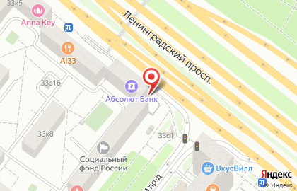 Киоск фастфудной продукции на Ленинградском проспекте на карте