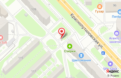 Киоск по продаже фруктов и овощей на Краснопутиловской улице на карте