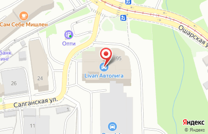 Барбершоп TOPGUN на Ошарской улице на карте