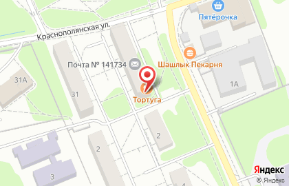 Пиццерия Тортуга на Краснополянской улице на карте