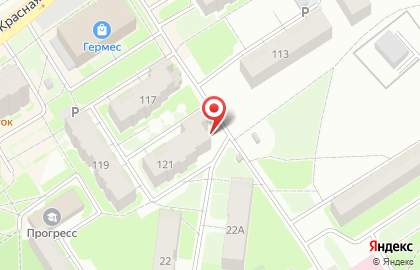 Продовольственный магазин Лунатик на улице Красная Сибирь на карте