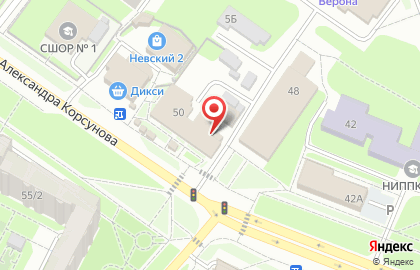 Киоск по продаже овощей и фруктов в Великом Новгороде на карте