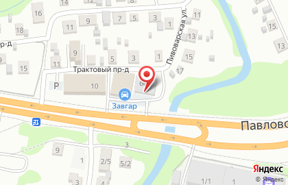 Торгово-сервисный комплекс Автомобильный в Железнодорожном районе на карте