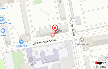Детская городская поликлиника №13 на улице Циолковского на карте