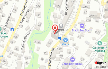Школа водительского мастерства на улице Грибоедова на карте