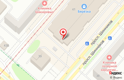 Автодоп на проспекте Шинников на карте