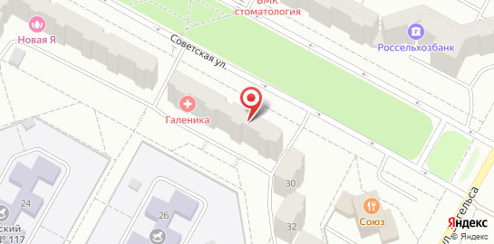 Наркологический центр реабилитации Прогресс на Советской улице на карте