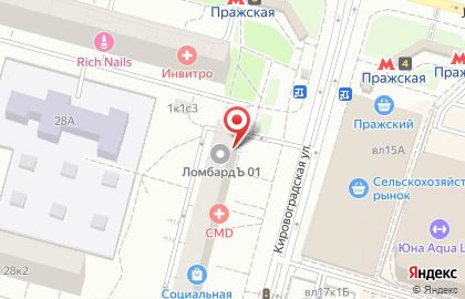 Ювелирный магазин Золотой Меридиан на Кировоградской улице на карте