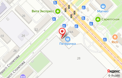 Универсам Пятёрочка в Красноармейском районе на карте