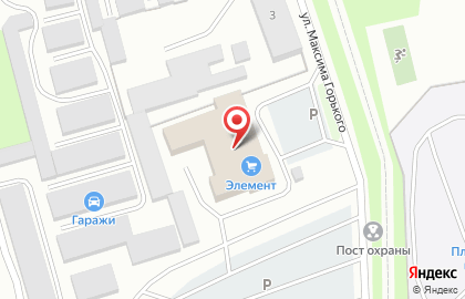 База строительной комплектации Элемент на улице Горького на карте