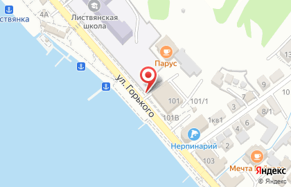 Гостиница Прибой на улице Горького на карте