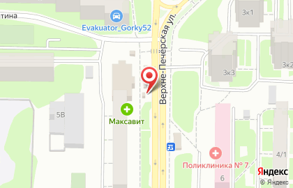 Киоск по продаже фруктов и овощей в Нижегородском районе на карте