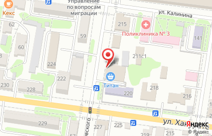 Супермаркет Титан на улице Жуковского на карте