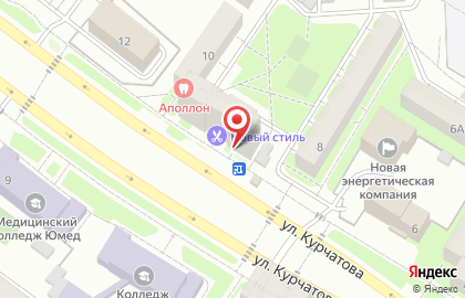 Магазин Красное & Белое на улице Курчатова, 8б на карте